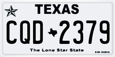 TX license plate CQD2379