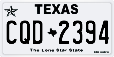 TX license plate CQD2394