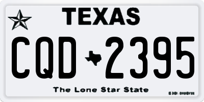 TX license plate CQD2395