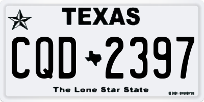 TX license plate CQD2397