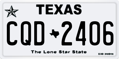 TX license plate CQD2406