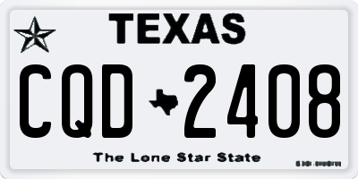 TX license plate CQD2408