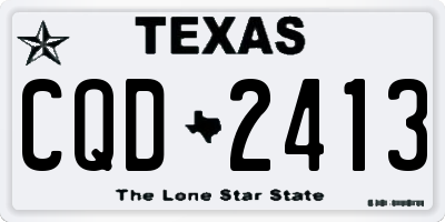 TX license plate CQD2413