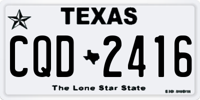 TX license plate CQD2416
