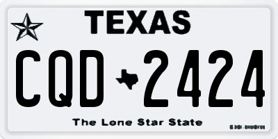 TX license plate CQD2424