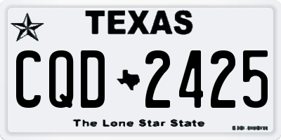 TX license plate CQD2425