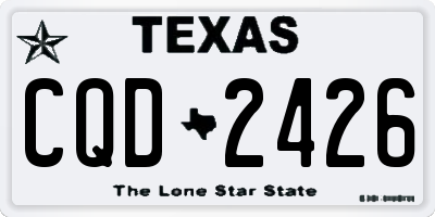 TX license plate CQD2426