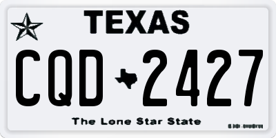 TX license plate CQD2427