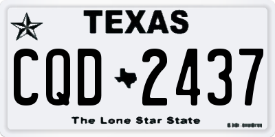 TX license plate CQD2437
