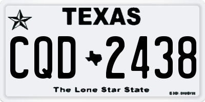TX license plate CQD2438