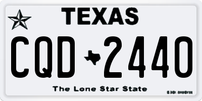TX license plate CQD2440