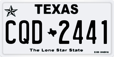 TX license plate CQD2441