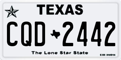 TX license plate CQD2442