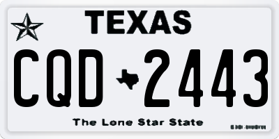 TX license plate CQD2443