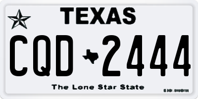 TX license plate CQD2444