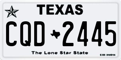 TX license plate CQD2445