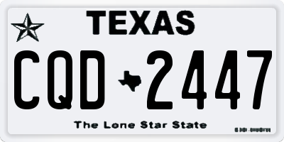 TX license plate CQD2447
