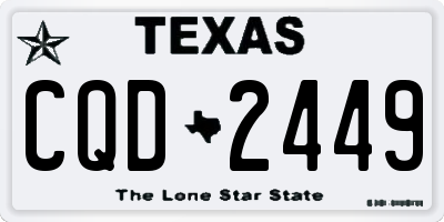 TX license plate CQD2449