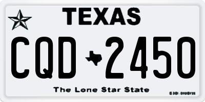 TX license plate CQD2450