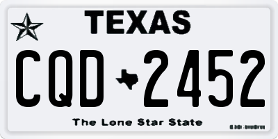 TX license plate CQD2452