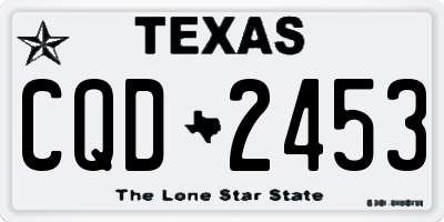 TX license plate CQD2453