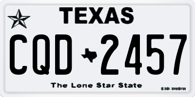 TX license plate CQD2457