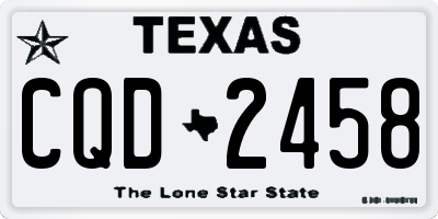 TX license plate CQD2458