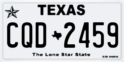 TX license plate CQD2459
