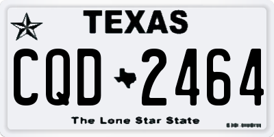 TX license plate CQD2464