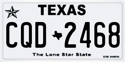 TX license plate CQD2468