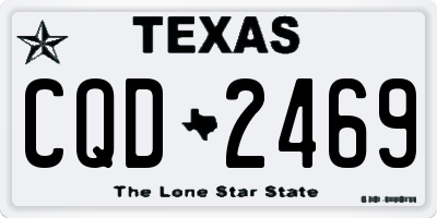 TX license plate CQD2469
