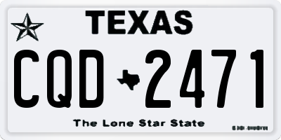 TX license plate CQD2471