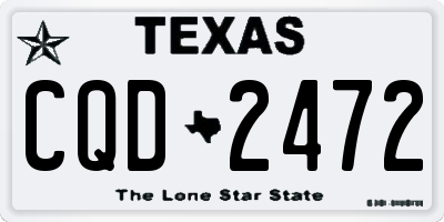 TX license plate CQD2472
