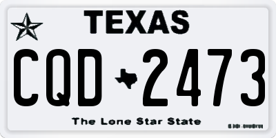 TX license plate CQD2473