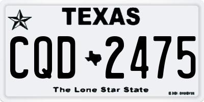 TX license plate CQD2475