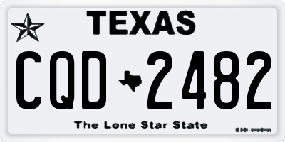 TX license plate CQD2482
