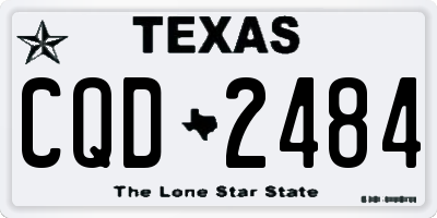 TX license plate CQD2484