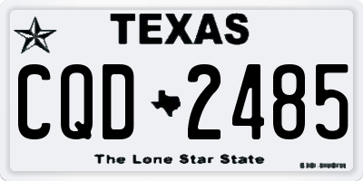 TX license plate CQD2485
