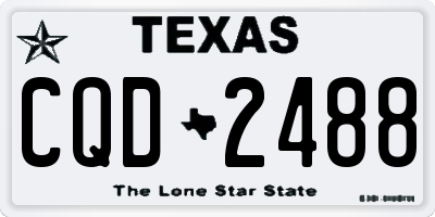 TX license plate CQD2488