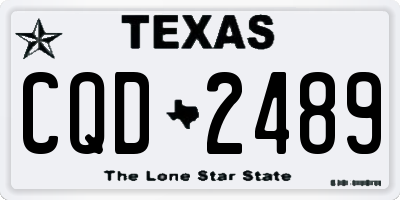 TX license plate CQD2489
