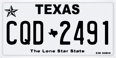TX license plate CQD2491