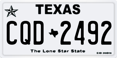 TX license plate CQD2492