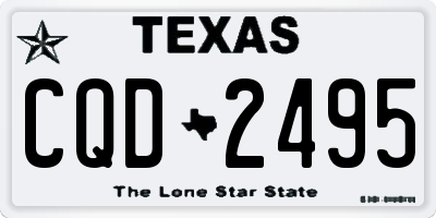 TX license plate CQD2495