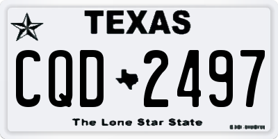 TX license plate CQD2497