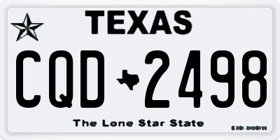 TX license plate CQD2498