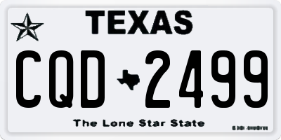 TX license plate CQD2499
