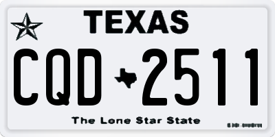 TX license plate CQD2511
