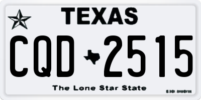 TX license plate CQD2515