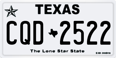 TX license plate CQD2522