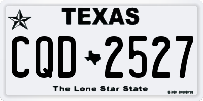 TX license plate CQD2527